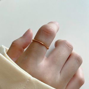 18K Goldplated Thin Minimalist Rings